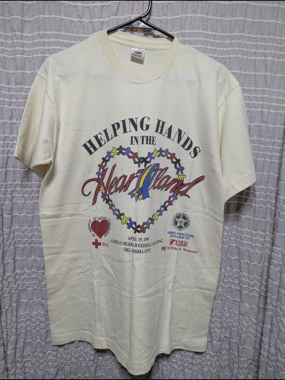 90s OKC Federal Building "Helping Hands" Tshirt